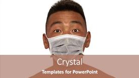  Presentation with pneumonia - Slide deck having close-up-young-asian-man background and a coral colored foreground