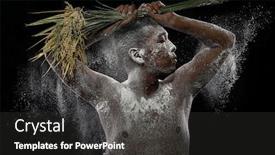  Presentation with asian nurse helps a man - Slides having close-up-young-asian-man background and a dark gray colored foreground