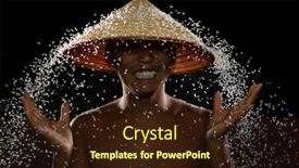  Presentation with rice grains - Audience pleasing slide deck consisting of close-up-young-asian-rustic backdrop and a wine colored foreground