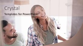  Presentation with old couple walking - Amazing slide deck having close-up-young-couple-walking backdrop and a soft green colored foreground