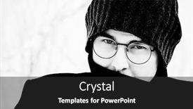  Presentation with outdoors - Beautiful slides featuring close-up-young-man-face backdrop and a dark gray colored foreground