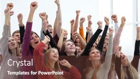  Presentation with professionals - Slides enhanced with close-up-young-medical-professionals background and a tawny brown colored foreground