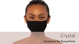  Presentation with medical infection - Beautiful slide deck featuring close-up-young-woman-wearing backdrop and a coral colored foreground