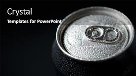  Presentation with soda - PPT theme having close-up background and a black colored foreground