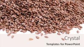  Presentation with seed - Beautiful PPT theme featuring close-ups-of-flax-seed backdrop and a lemonade colored foreground