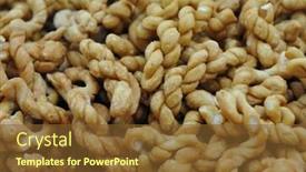  Presentation with snacks - Audience pleasing presentation consisting of close-ups-of-fried-snacks backdrop and a tawny brown colored foreground