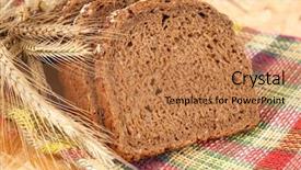  Presentation with whole wheat flour - Cool new slide set with close-ups of whole wheat backdrop and a coral colored foreground