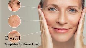  Presentation with treatment - Slide set having close ups of wrinkles background and a coral colored foreground