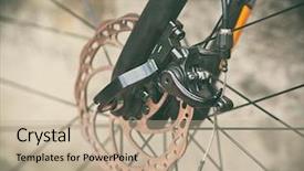  Presentation with brake - PPT layouts having close view of brake disk background and a mint green colored foreground