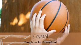  Presentation with outdoor activities - PPT theme consisting of close-view-of-hands-throwing background and a coral colored foreground