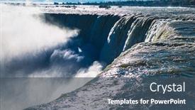  Presentation with falls - Theme having close-view-of-the-american background and a ocean colored foreground