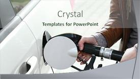  Presentation with petroleum - Audience pleasing presentation design consisting of close-view-of-women-hand backdrop and a sky blue colored foreground