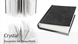  Presentation with blank bible - Theme consisting of closed and open book isolated background and a white colored foreground