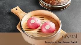  Presentation with bao bun - Amazing presentation theme having closed-bao-bun-with-sweet backdrop and a coral colored foreground