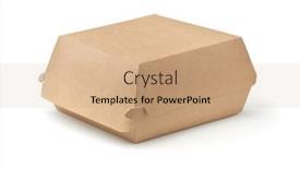  Presentation with burger - PPT theme with closed-blank-disposable-paper-burger background and a coral colored foreground