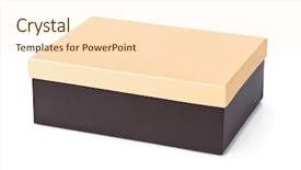  Presentation with closed - Beautiful slide deck featuring closed box isolated on white backdrop and a cream colored foreground