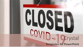  Presentation with businesses - Colorful slide deck enhanced with closed-businesses-for-covid-19 backdrop and a coral colored foreground