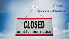  Presentation with unemployment - Presentation theme consisting of closed-businesses-until-further-notice background and a lemonade colored foreground