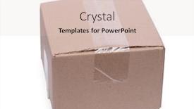  Presentation with closed - Theme having closed-cardboard-box-isolated background and a lemonade colored foreground