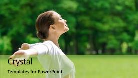  Presentation with relaxation - Cool new PPT layouts with closed concept of healthy lifestyle backdrop and a yellow colored foreground