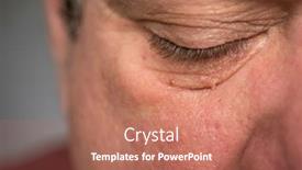  Presentation with eyelashes - Slide set featuring closed-eye-and-eyelashes background and a coral colored foreground