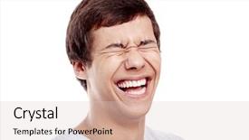  Presentation with hispanic - Beautiful presentation theme featuring closed eyes - laughter is best backdrop and a lemonade colored foreground