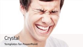  Presentation with hispanic - Cool new PPT theme with closed eyes - laughter is best backdrop and a lemonade colored foreground