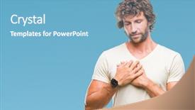  Presentation with hispanic - Slide deck featuring gratefull - handsome hispanic model man background and a  colored foreground