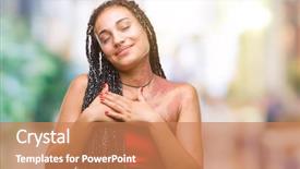  Presentation with african american weddig - Audience pleasing theme consisting of gratefull - young braided hair african american backdrop and a coral colored foreground