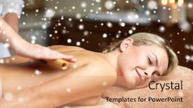  Presentation with cane - Colorful PPT theme enhanced with closed eyes and having bamboo backdrop and a  colored foreground