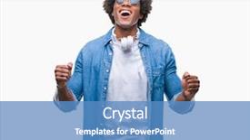  Presentation with country western american music - PPT layouts enhanced with closed eyes screaming excited winner background and a teal colored foreground