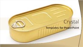  Presentation with closed - Presentation design having closed-golden-seafood-tin background and a yellow colored foreground