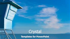  Presentation with lifeguard - Theme enhanced with closed lifeguard stand or hut background and a teal colored foreground