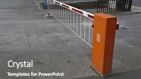  Presentation with closed - PPT layouts featuring closed parking barrier background and a gray colored foreground