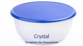  Presentation with plastic container - Presentation theme enhanced with closed plastic food container isolated background and a sky blue colored foreground