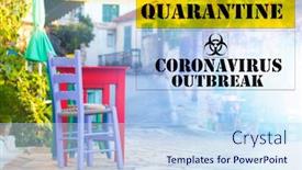  Presentation with security - Slide set having closed-restaurant-and-cafeterias-precautionary background and a sky blue colored foreground