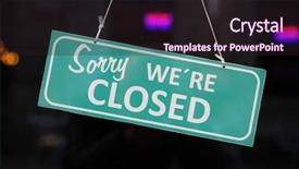  Presentation with closed - Amazing presentation having closed sign sorry we are backdrop and a wine colored foreground