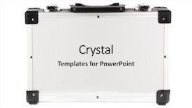  Presentation with metallic - PPT layouts consisting of closed silver case isolated background and a  colored foreground