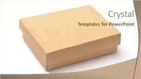  Presentation with closed - Presentation design enhanced with closed-small-brown-paper-box background and a cream colored foreground