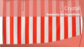  Presentation with closed - Cool new slide deck with closed street market stand stall with red white striped awning backdrop and a coral colored foreground