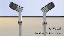  Presentation with supervision - PPT theme with closed tv circuit - chambers video of supervision background and a light gray colored foreground