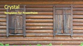  Presentation with windows - Amazing slide deck having closed windows on rural wooden backdrop and a tawny brown colored foreground