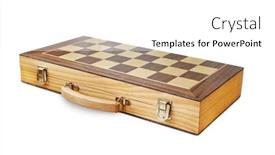  Presentation with chessboard - Presentation having closed-wooden-chessboard-with-handle background and a white colored foreground