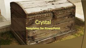  Presentation with china - PPT theme enhanced with closed wooden chest macao china background and a tawny brown colored foreground