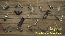  Presentation with corkscrew - Presentation enhanced with closer - wine antique copper corkscrew multipurpose background and a tawny brown colored foreground