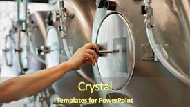  Presentation with brewery - Presentation design having card in the clothing store background and a tawny brown colored foreground