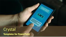  Presentation with chat - Theme having closeup-a-young-man-having background and a tawny brown colored foreground