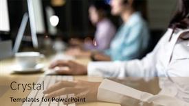  Presentation with technical service - Audience pleasing slide deck consisting of closeup-asian-young-adult-confidence backdrop and a coral colored foreground