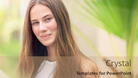  Presentation with youthful - Slide deck enhanced with closeup authentic portrait of a nice female in the park fresh natural appearance of youthful girl happy lifestyle of young people background and a coral colored foreground