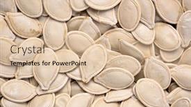  Presentation with pumpkin seeds - Amazing theme having closeup-background-and-texture backdrop and a lemonade colored foreground